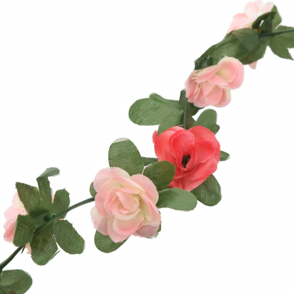 Ghirlande Fiori Artificiali Natale 6 pz Rosa Primavera 250 cm 359038