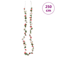 Ghirlande Fiori Artificiali Natale 6 pz Rosa Primavera 250 cm 359038