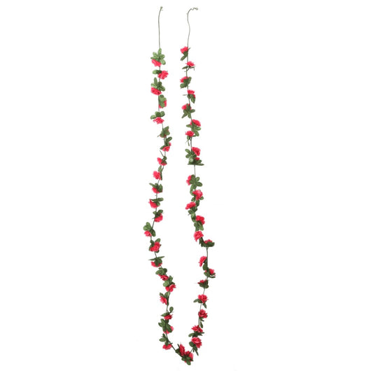 Ghirlande Fiori Artificiali Natale 6 pz-Decorazioni natalizie Rosa Rossa 250 cm 235368
