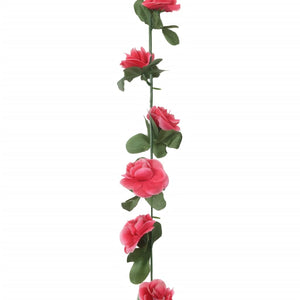 Ghirlande Fiori Artificiali Natale 6 pz Rosa Rossa 250 cm 359039
