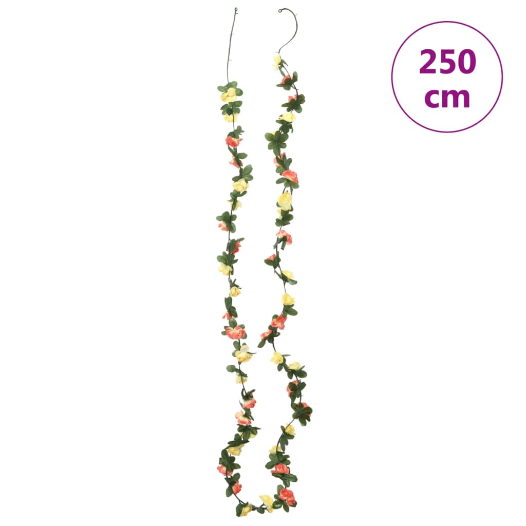Ghirlande Fiori Artificiali Natale 6 pz Rosso Tramonto 250 cm 359041