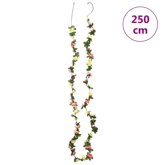 Ghirlande Fiori Artificiali Natale 6 pz Rosso Tramonto 250 cm 359041