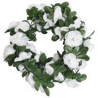 Ghirlande Fiori Artificiali Natale 6 pz Bianco Primavera 250 cm 359042