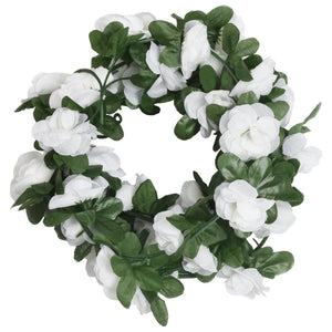 Ghirlande Fiori Artificiali Natale 6 pz Bianco Primavera 250 cm 359042
