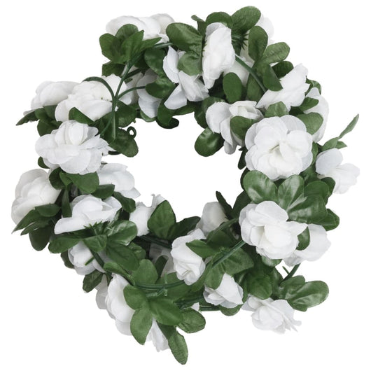 Ghirlande Fiori Artificiali Natale 6 pz Bianco Primavera 250 cm 359042