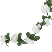 Ghirlande Fiori Artificiali Natale 6 pz Bianco Primavera 250 cm 359042