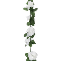 Ghirlande Fiori Artificiali Natale 6 pz Bianco Primavera 250 cm 359042