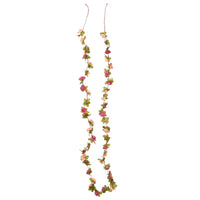 Ghirlande Fiori Artificiali Natale 6 pz Rosa Rossa 250 cm 359045