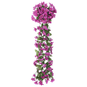 Ghirlande Fiori Artificiali Natale 3 pz Viola Chiaro 85 cm 359050
