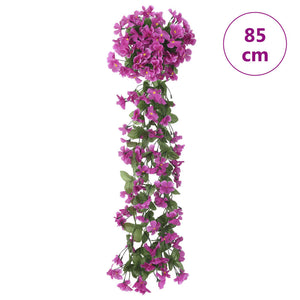 Ghirlande Fiori Artificiali Natale 3 pz Viola Chiaro 85 cm 359050