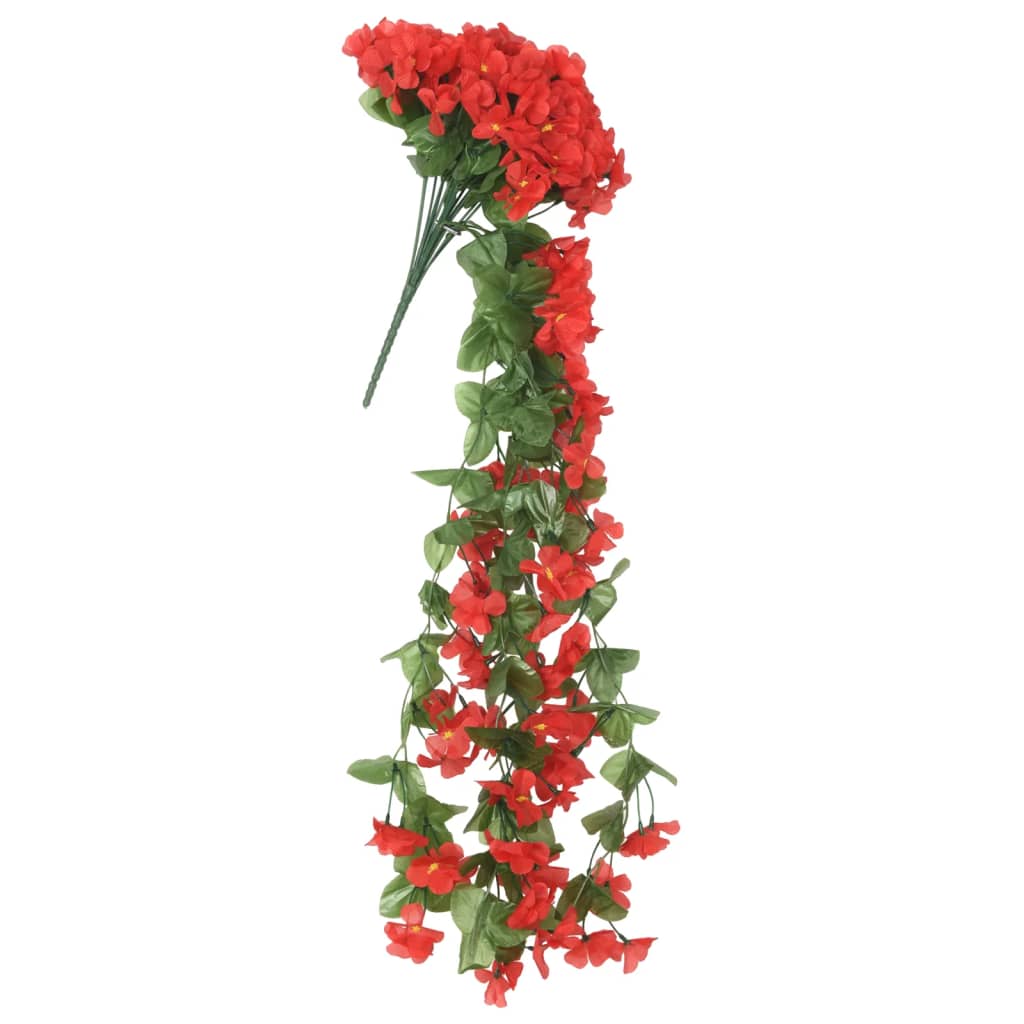 Ghirlande Fiori Artificiali Natale 3 pz Rosso 85 cm 359053