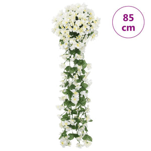 Ghirlande Fiori Artificiali Natale 3 pz Bianco 85 cm 359054