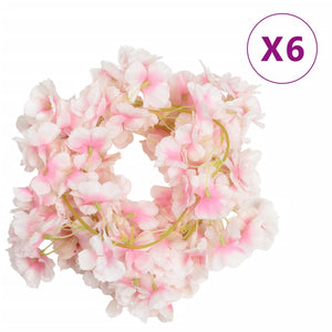 Ghirlande Fiori Artificiali 6 pz Rosa Chiaro 180cmcod mxl 82785