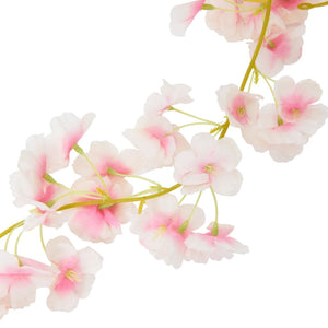 Ghirlande Fiori Artificiali Natale 6 pz Rosa Chiaro 180 cm 359057