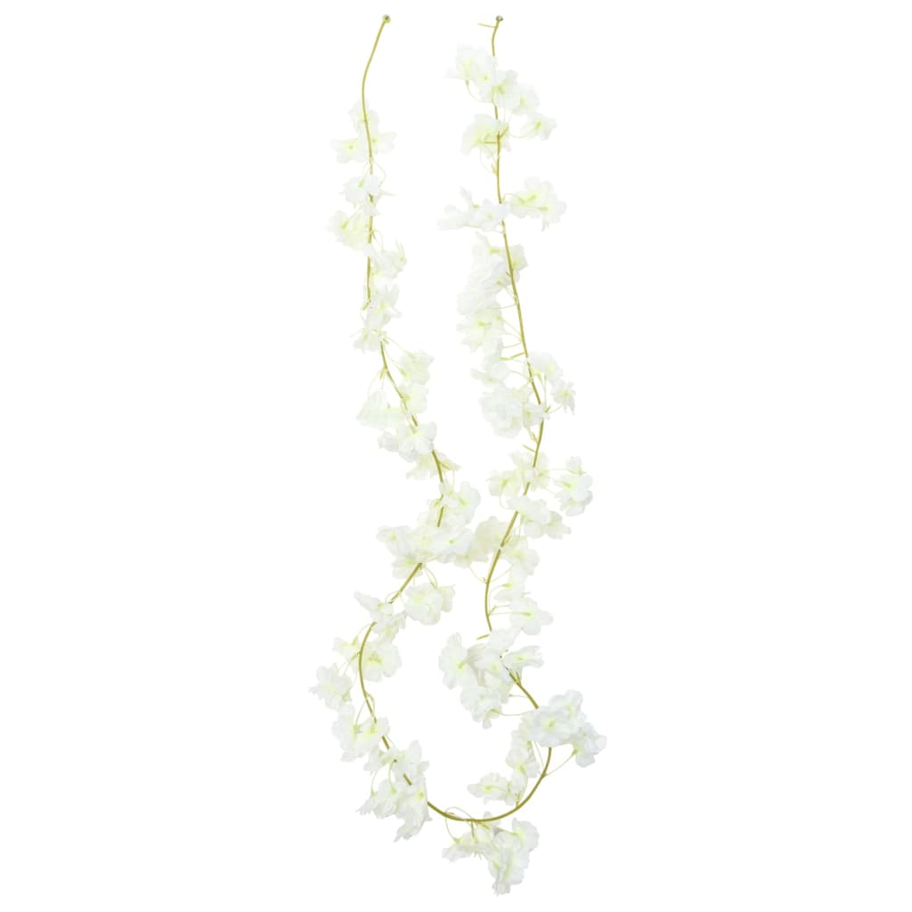 Ghirlande Fiori Artificiali Natale 6 pz Bianco 180 cm 359058
