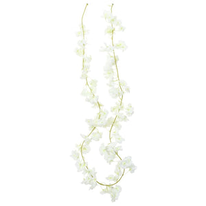 Ghirlande Fiori Artificiali Natale 6 pz Bianco 180 cm 359058
