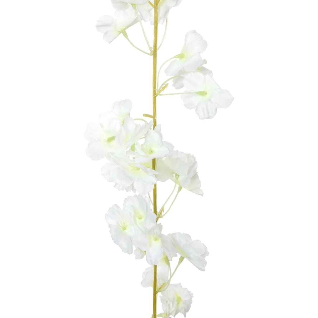 Ghirlande Fiori Artificiali Natale 6 pz Bianco 180 cm 359058