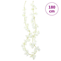 Ghirlande Fiori Artificiali Natale 6 pz Bianco 180 cm 359058