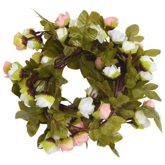 Ghirlande Fiori Artificiali Natale 6 pz-Decorazioni natalizie Champagne 215 cm