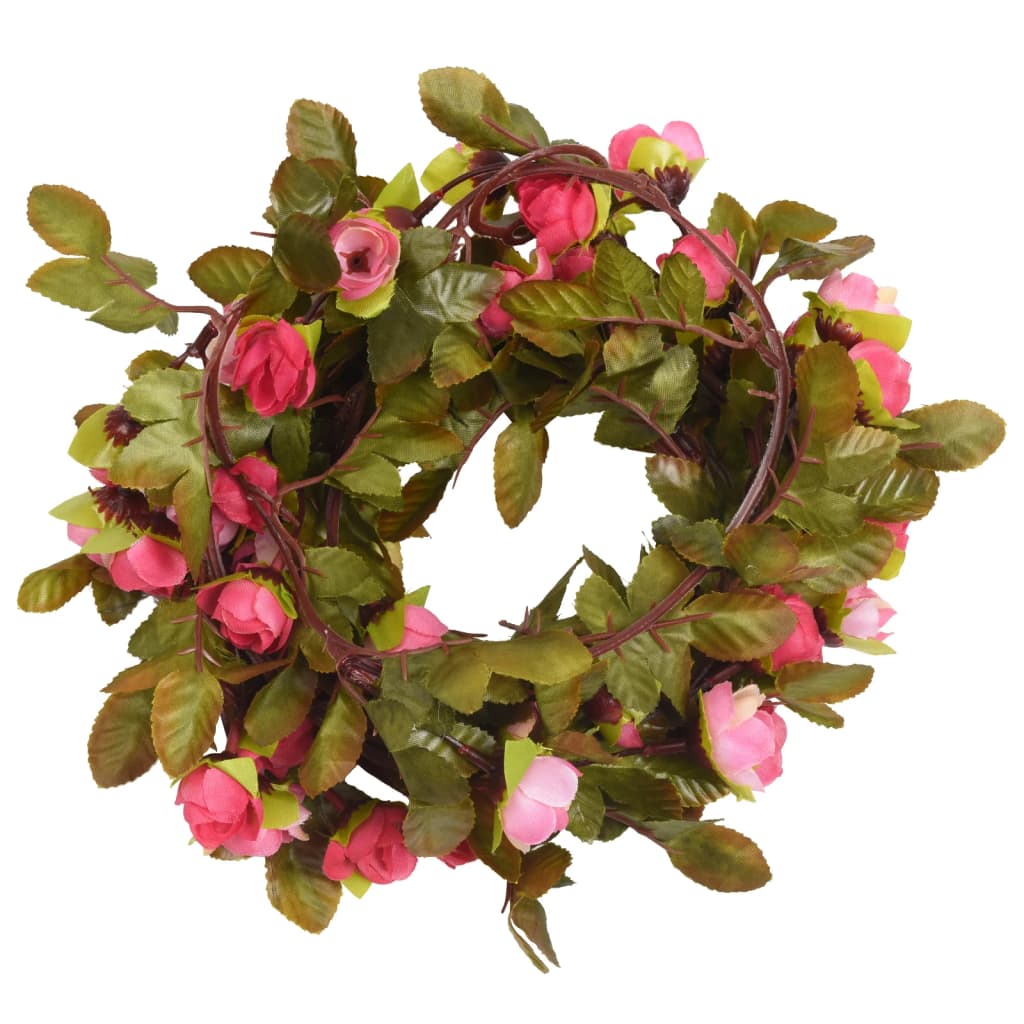 Ghirlande Fiori Artificiali Natale 6 pz Rosé 215 cm 359061
