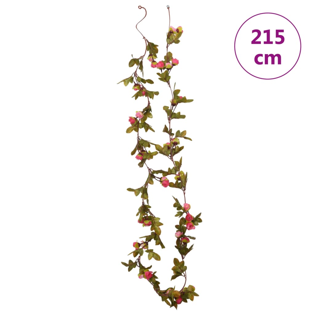 Ghirlande Fiori Artificiali Natale 6 pz Rosé 215 cm 359061