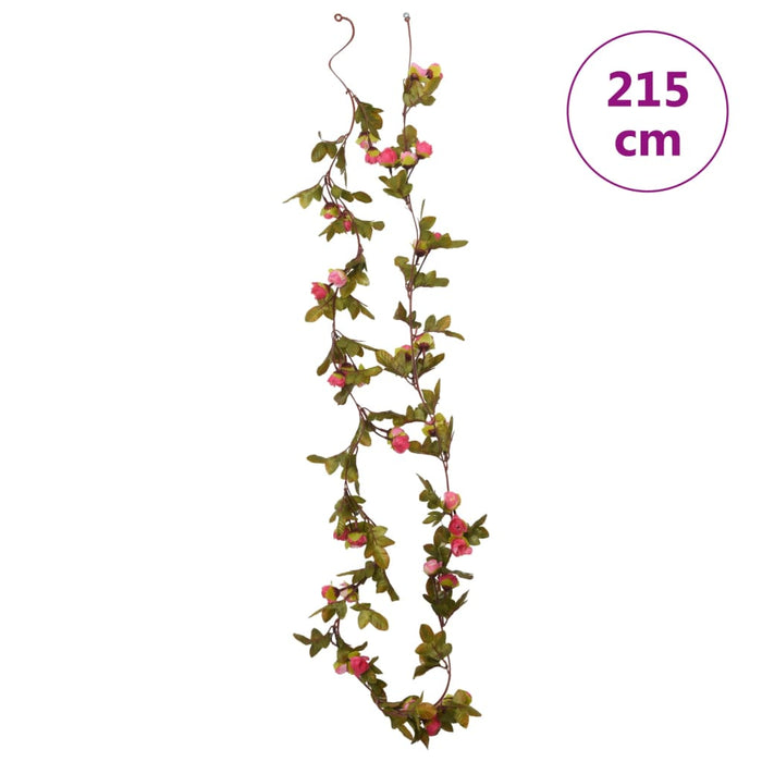 Ghirlande Fiori Artificiali Natale 6 pz Rosé 215 cm 359061