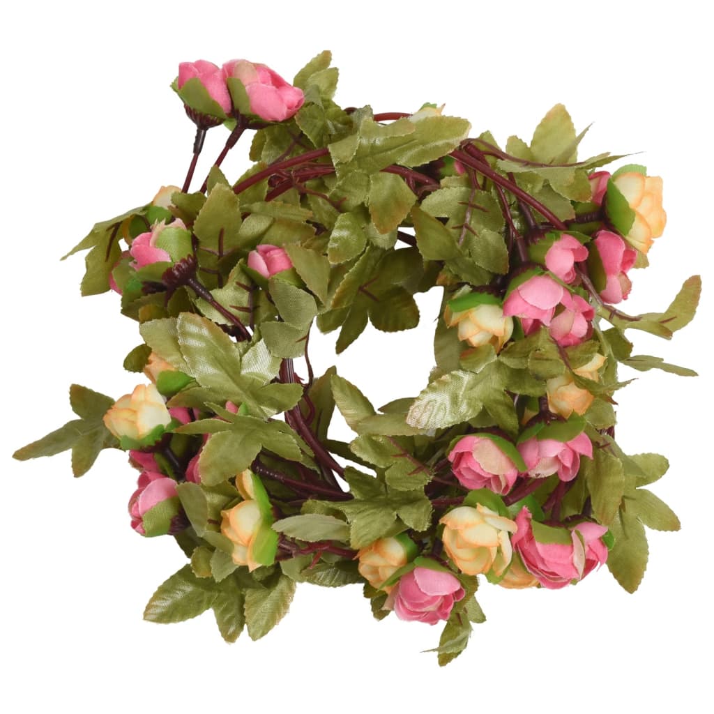 Ghirlande Fiori Artificiali Natale 6 pz Rosa 215 cm 359062