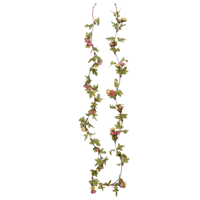 Ghirlande Fiori Artificiali Natale 6 pz Rosa 215 cm 359062