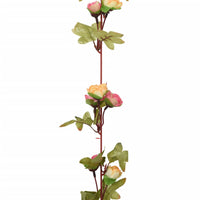 Ghirlande Fiori Artificiali Natale 6 pz Rosa 215 cm 359062