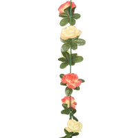 Ghirlande Fiori Artificiali Natale 6 pz Rosé e Champagne 240 cm 359064