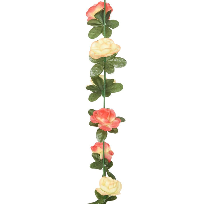 Ghirlande Fiori Artificiali Natale 6 pz Rosé e Champagne 240 cm 359064