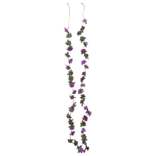 Ghirlande Fiori Artificiali Natale 6 pz Viola Chiaro 240 cm 359066