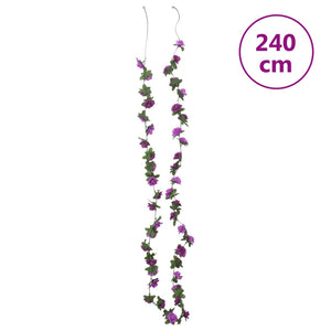 Ghirlande Fiori Artificiali Natale 6 pz Viola Chiaro 240 cm 359066