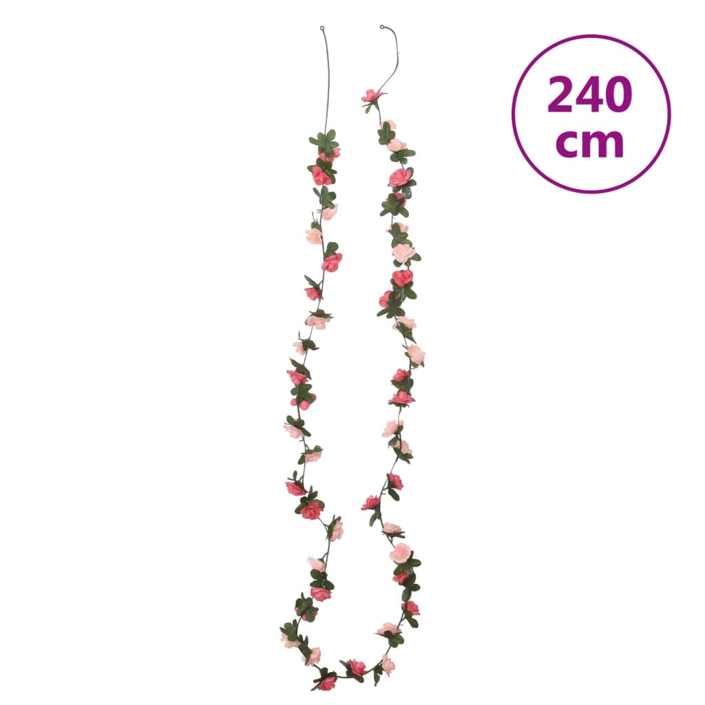 Ghirlande Fiori Artificiali Natale 6 pz Rosé 240 cm 359067