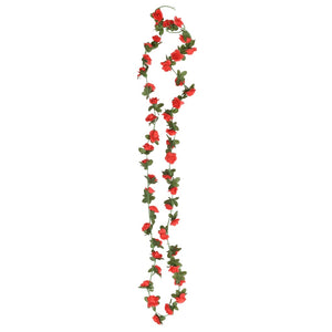 Ghirlande Fiori Artificiali Natale 6 pz Rosso 240 cm 359069