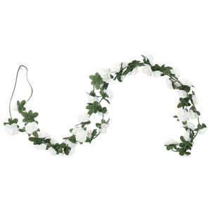 Ghirlande Fiori Artificiali Natale 6 pz-Decorazioni natalizie Bianco 240 cm