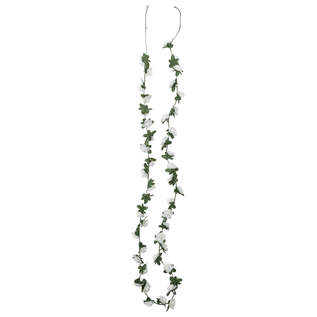 Ghirlande Fiori Artificiali Natale 6 pz Bianco 240 cm 359070