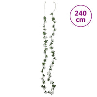Ghirlande Fiori Artificiali Natale 6 pz-Decorazioni natalizie Bianco 240 cm