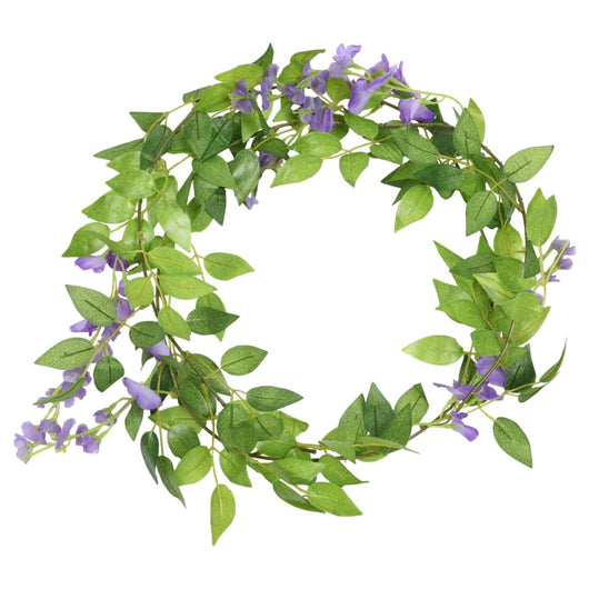 Ghirlande Fiori Artificiali Natale 6 pz-Decorazioni natalizie Viola 200 cm