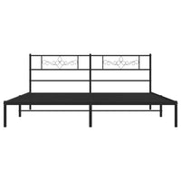 Giroletto con Testiera in Metallo Nero 183x213 cm 355272