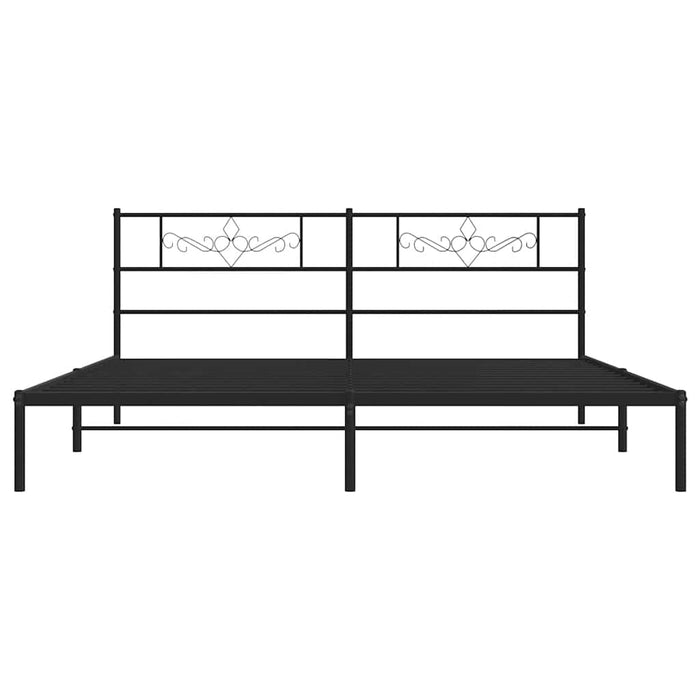 Giroletto con Testiera in Metallo Nero 183x213 cm 355272