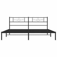 Giroletto con Testiera in Metallo Nero 193x203 cm 355273