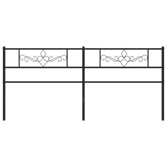 Testiera in Metallo Nero 200 cm 355305