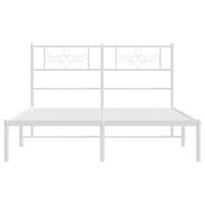 Giroletto con Testiera Metallo Bianco 120x190 cm 355313