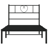 Giroletto con Testiera in Metallo Nero 107x203 cm 355459