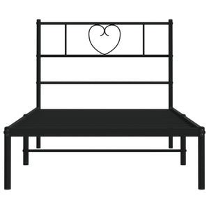 Giroletto con Testiera in Metallo Nero 107x203 cm 355459