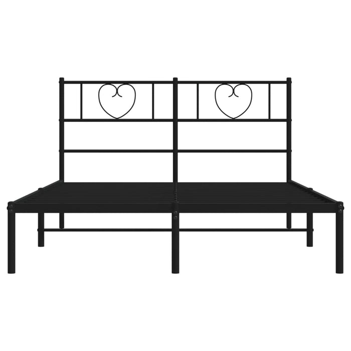 Giroletto con Testiera in Metallo Nero 120x190 cm 355460