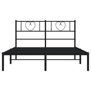 Giroletto con Testiera in Metallo Nero 120x200 cm 355461