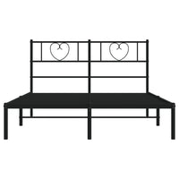 Giroletto con Testiera in Metallo Nero 140x190 cm 355463