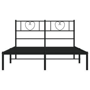 Giroletto con Testiera in Metallo Nero 140x190 cm 355463